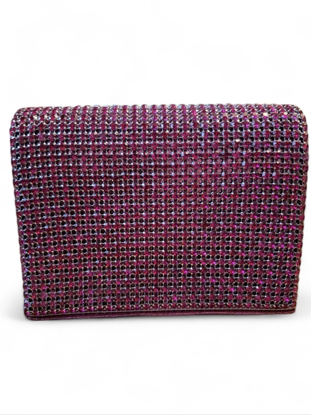 Jessica McClintock Women's Purse Clutch Pink Rhinestone - Picture 3 of 12